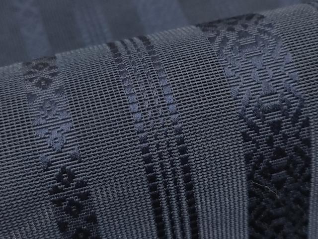 平和屋着物*夏物 本場筑前博多織 八寸名古屋帯 紗献上 濃紺 正絹 逸品 CABH5795rv