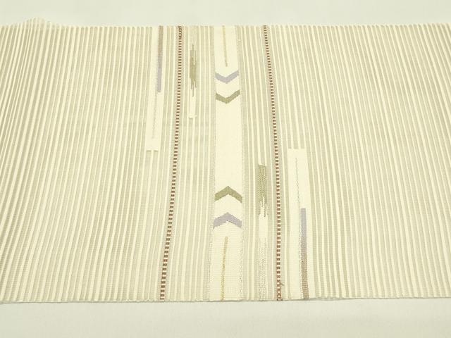 平和屋着物*夏物 八寸名古屋帯 絽綴れ 霞文 金銀糸 正絹 逸品 未使用 CABH5796rv