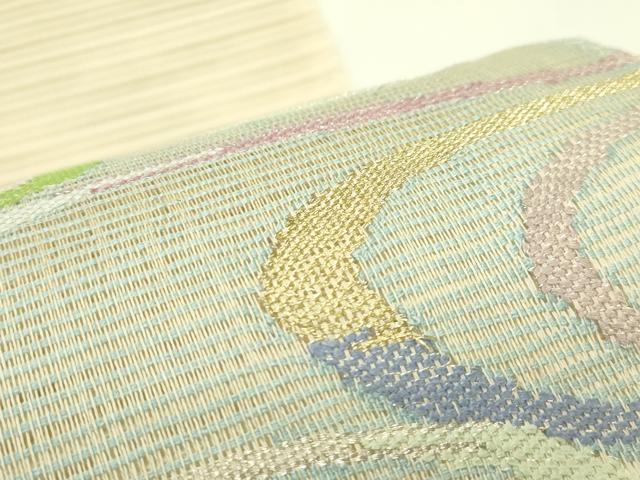 平和屋着物*夏物 八寸名古屋帯 絽綴れ 光琳水 金銀糸 正絹 逸品 CABH5797rv