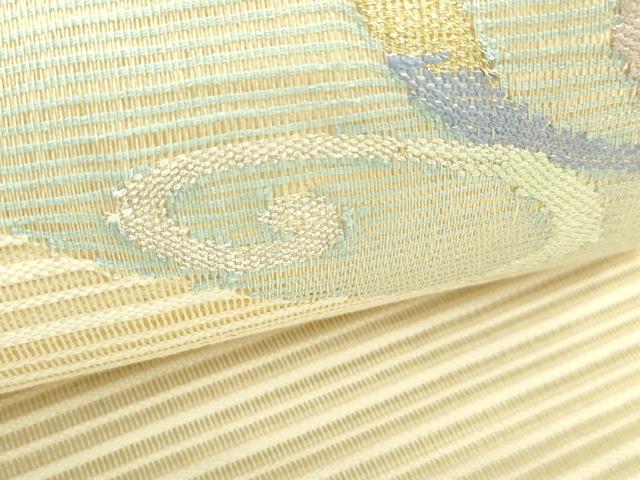 平和屋着物*夏物 八寸名古屋帯 絽綴れ 光琳水 金銀糸 正絹 逸品 CABH5797rv