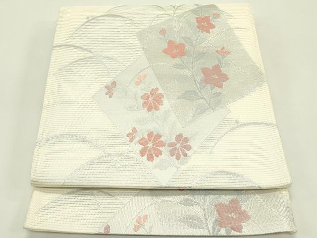 平和屋着物*夏物 六通柄 京袋帯 色紙重ね花文 銀糸 CABH5804rv