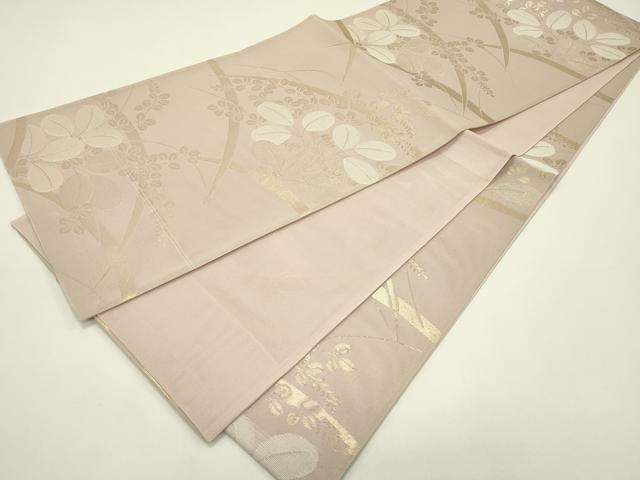 平和屋着物*夏物 六通柄 京袋帯 芝草萩文 金銀糸 正絹 逸品 CABH5805rv