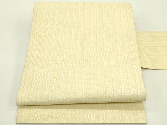 平和屋着物*夏物 九寸名古屋帯 亀甲文様 正絹 逸品 未使用 CABH5813rv