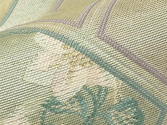 平和屋着物*夏物 西陣 まいづる謹製 六通柄袋帯 菱花文 金銀糸 正絹 逸品 CABH5818rv
