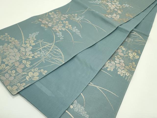 平和屋着物*夏物 六通柄袋帯 萩 金糸 正絹 逸品 CABH5820rv