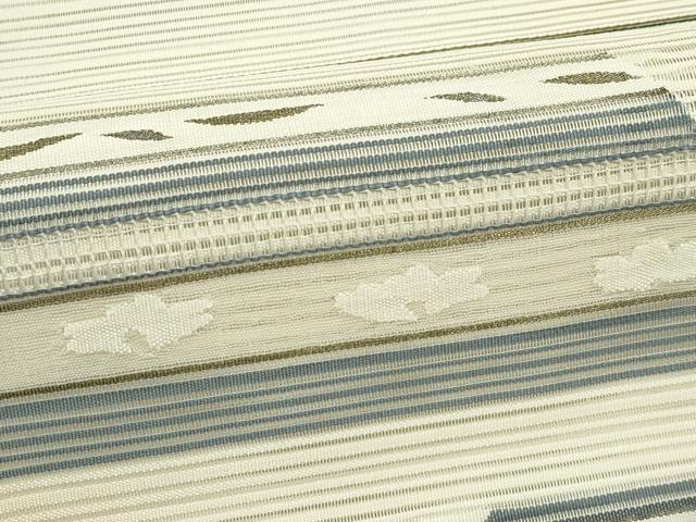 平和屋着物*夏物 八寸名古屋帯 絽綴れ 花霞文 金糸 正絹 逸品 CABH5837rv