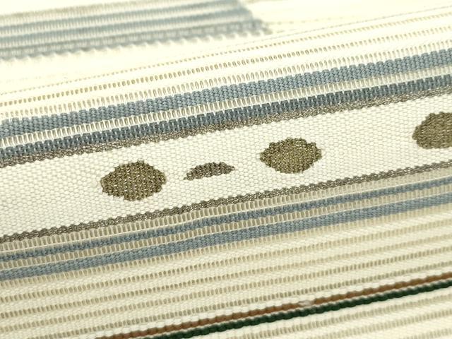 平和屋着物*夏物 八寸名古屋帯 絽綴れ 花霞文 金糸 正絹 逸品 CABH5837rv