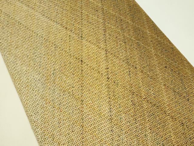 平和屋着物*夏物 八寸名古屋帯 組織 菱文様 金糸 正絹 逸品 未使用 CABH5839rv