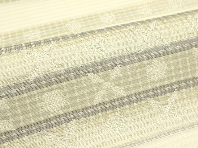 平和屋着物*夏物 六通柄袋帯 横段文 金銀糸 正絹 逸品 CABH5843rv