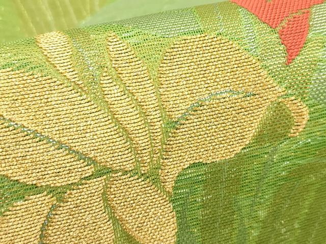 平和屋着物*夏物 全通柄 本袋帯 杜若 金銀糸 正絹 逸品 未使用 CABH5845rv