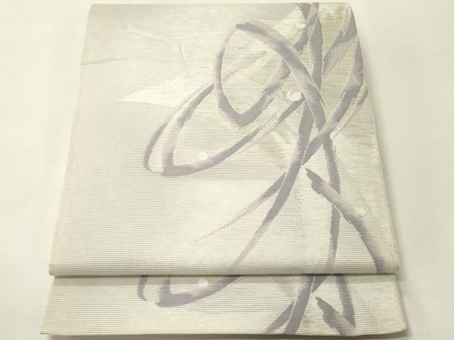 平和屋着物*夏物 六通柄袋帯 抽象文 銀糸 正絹 逸品 CABH5862rv