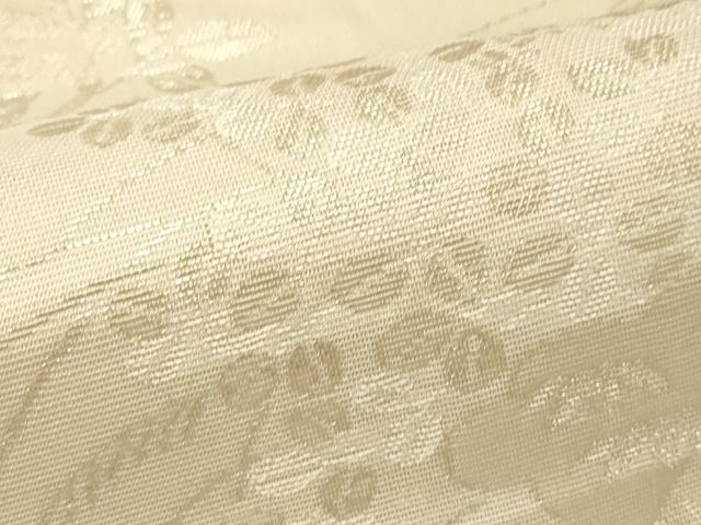 平和屋着物*夏物 六通柄袋帯 草花扇文 金糸 正絹 逸品 CABH5869rv