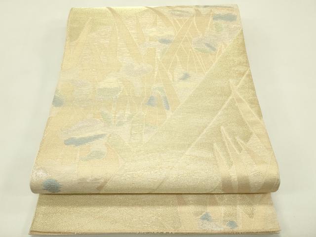 平和屋着物*夏物 織物一筋名門 織悦 全通柄 本袋帯 草花文 正絹 逸品 未使用 CABH5893rv