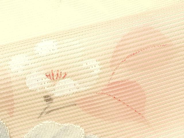 平和屋着物*夏物 九寸名古屋帯 枝花文 金糸 正絹 逸品 未使用 CABH5898rv
