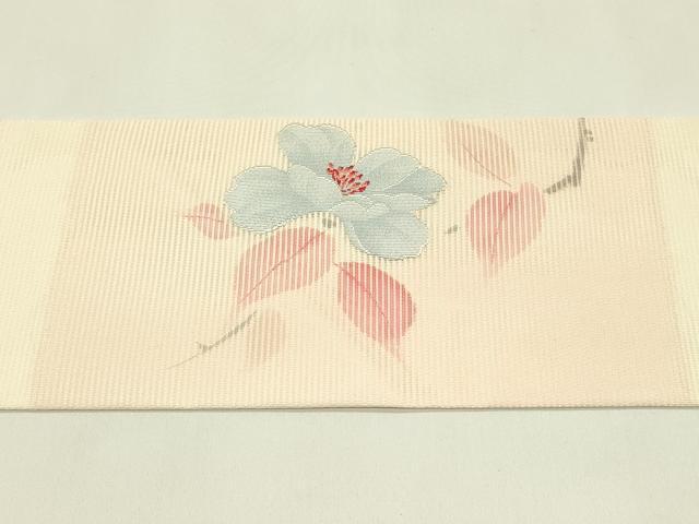 平和屋着物*夏物 九寸名古屋帯 枝花文 金糸 正絹 逸品 未使用 CABH5898rv