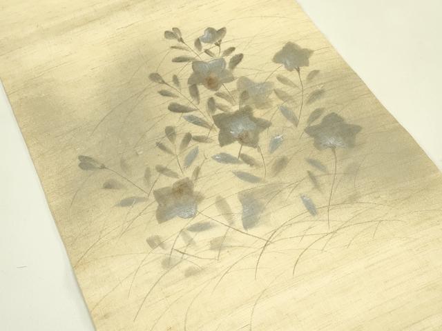 平和屋着物*夏物 つけ帯 手描き 桔梗 麻 逸品 CABH5905rv