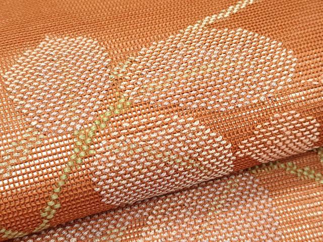 平和屋着物*夏物 太鼓柄袋帯 萩 銀糸 正絹 逸品 CABH5907rv
