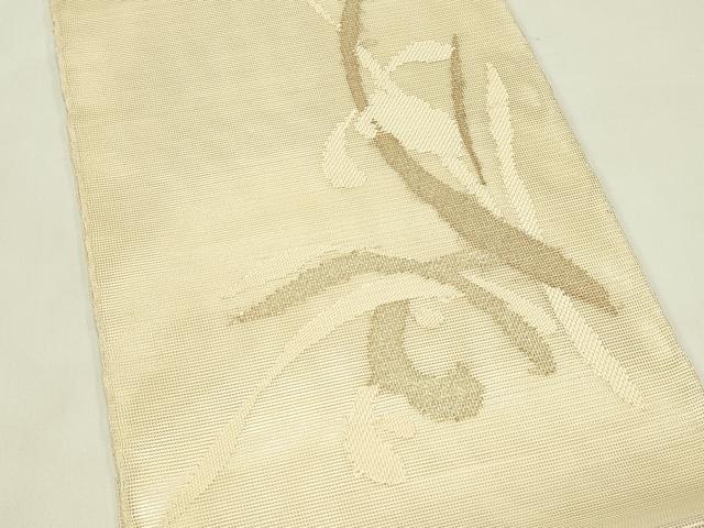 平和屋着物*夏物 太鼓柄袋帯 草花文 金糸 正絹 逸品 未使用 CABH5910rv