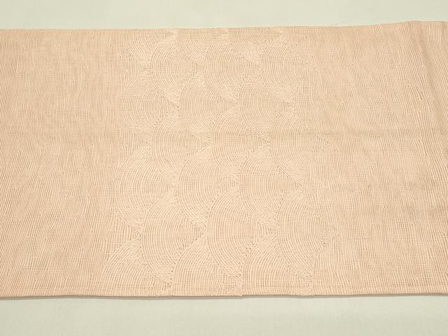 平和屋着物*夏物 太鼓柄袋帯 櫛織 青海波 赤香色 正絹 逸品 CABH5917rv
