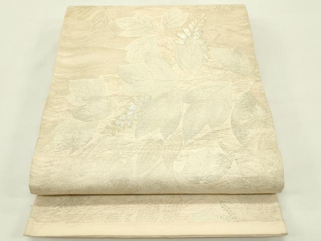 平和屋着物*夏物 六通柄袋帯 草花文 金銀糸 正絹 逸品 CABH5929rv