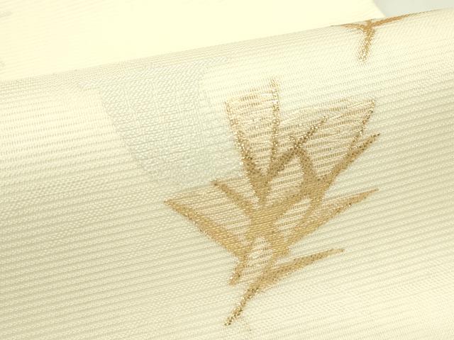平和屋着物*夏物 六通柄袋帯 帆 草木文 金糸 正絹 逸品 未使用 CABH5938rv