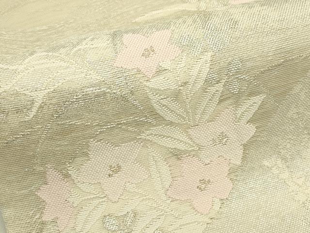 平和屋着物*夏物 六通柄袋帯 遠山秋草文 金銀糸 正絹 逸品 CABH5953rv