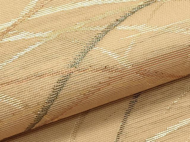 平和屋着物*夏物 六通柄袋帯 芝草文 金糸 正絹 逸品 CABH5965rv
