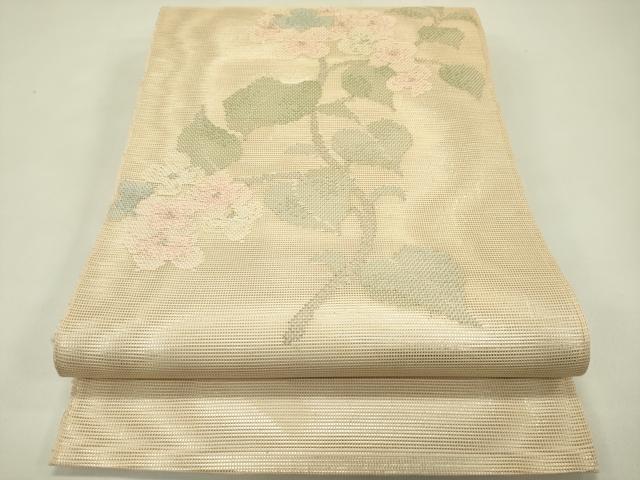 平和屋着物*夏物 太鼓柄袋帯 草花文 金銀糸 正絹 逸品 CABH5970rv