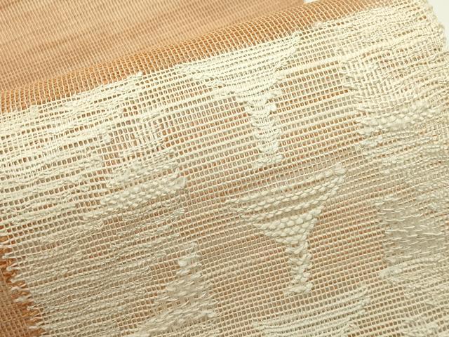 平和屋着物*夏物 八寸名古屋帯 幾何学文様 正絹 逸品 CABH5984rv
