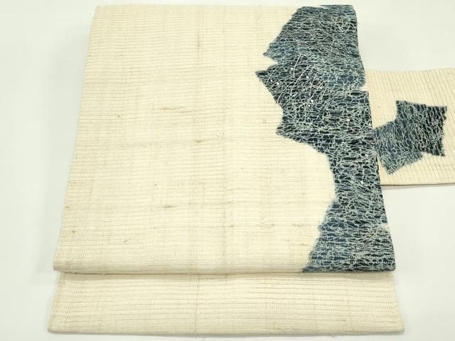 平和屋着物*夏物 九寸名古屋帯 色紙重ね 銀彩 正絹 逸品 CABH5987rv