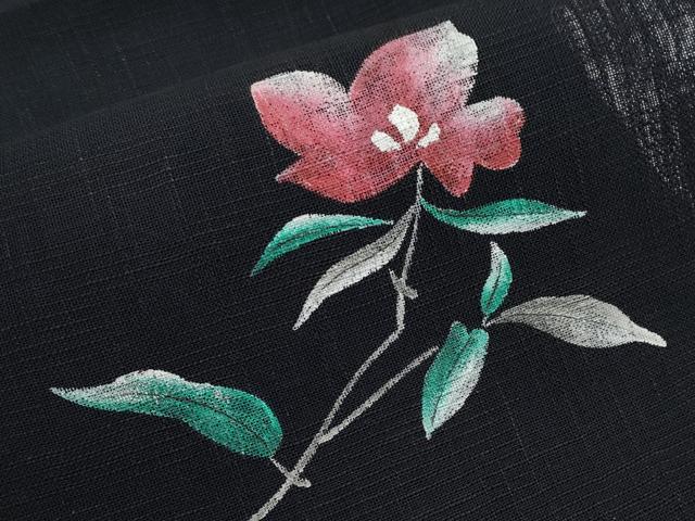 平和屋着物*夏物 八寸名古屋帯 手描き 枝花文 CABH6009tx