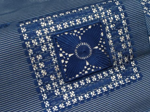 平和屋着物*夏物 九寸名古屋帯 ドロンワーク 色紙花文 正絹 逸品 CABH6046tx