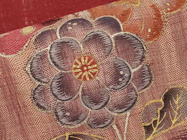 平和屋着物*夏物 太鼓柄袋帯 刺繍 辻が花 金彩 正絹 逸品 CABH6069tx