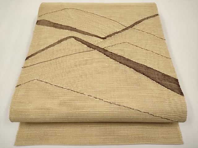 平和屋着物*夏物 八寸名古屋帯 重ね山文 正絹 逸品 CABH6086tx