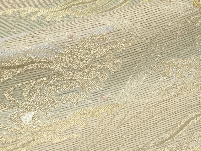 平和屋着物*夏物 六通柄袋帯 さわやか 金銀糸 正絹 逸品 CABH6096tx