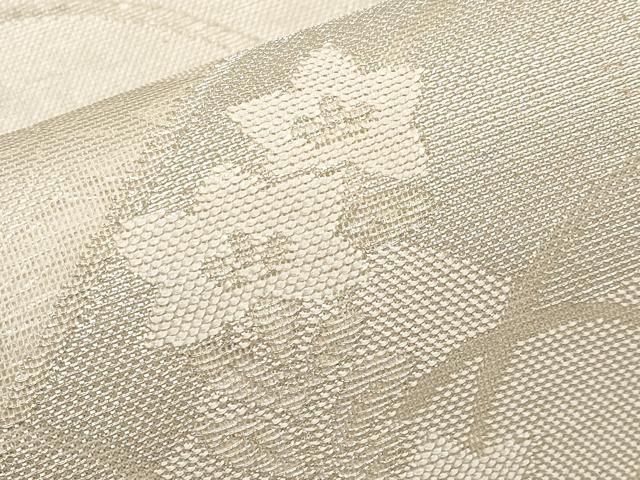 平和屋着物*夏物 六通柄袋帯 瓦枝花文 銀糸 正絹 逸品 CABH6145tx