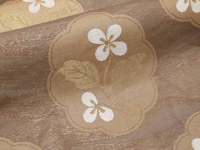 平和屋着物*夏物 全通柄 本袋帯 草花文 金糸 正絹 逸品 CABH6176tx