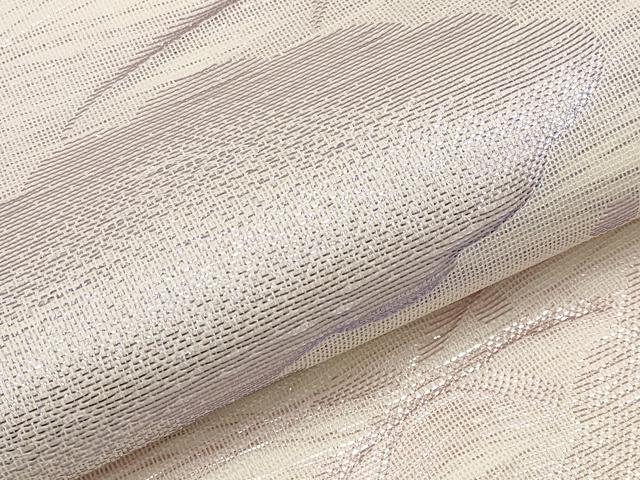平和屋着物*夏物 六通柄袋帯 雲取り露芝文 銀糸 正絹 逸品 CABH6177tx