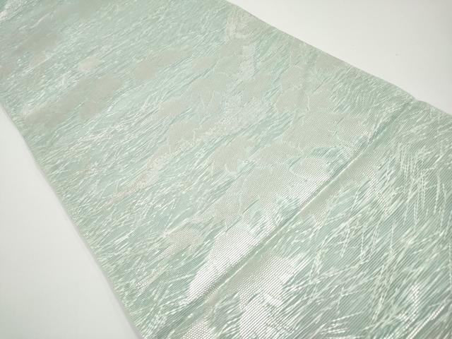 平和屋着物*夏物 六通柄袋帯 枝葉文 銀糸 正絹 逸品 CABH6185tx