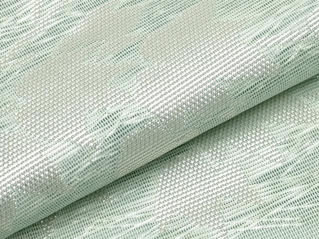 平和屋着物*夏物 六通柄袋帯 枝葉文 銀糸 正絹 逸品 CABH6185tx