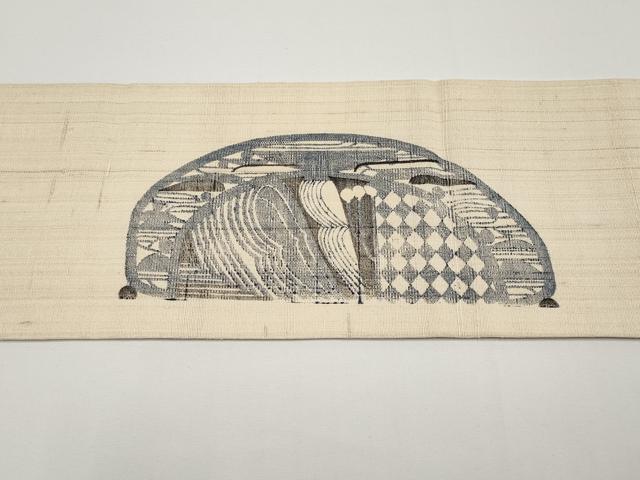 平和屋着物*夏物 染色作家 小溝一夫 九寸名古屋帯 紬地 正絹 逸品 CABH6188tx