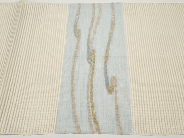 平和屋着物*夏物 八寸名古屋帯 絽綴れ 霞文 金銀糸 正絹 逸品 CABH6190tx