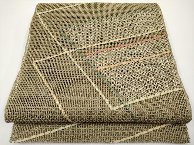 平和屋着物*夏物 八寸名古屋帯 色紙重ね文 正絹 逸品 CABH6204tx