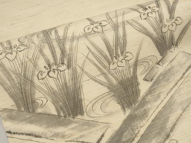 平和屋着物*夏物 太鼓柄袋帯 手描き 八ツ橋 麻 逸品 CABH6320tx