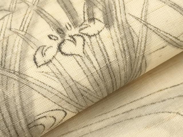 平和屋着物*夏物 太鼓柄袋帯 手描き 八ツ橋 麻 逸品 CABH6320tx
