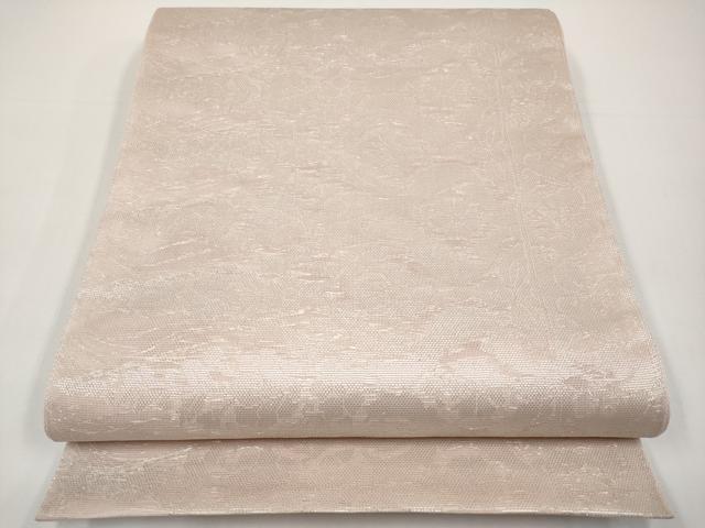 平和屋着物*夏物 六通柄袋帯 花唐草文 銀糸 正絹 逸品 CABH6341tx