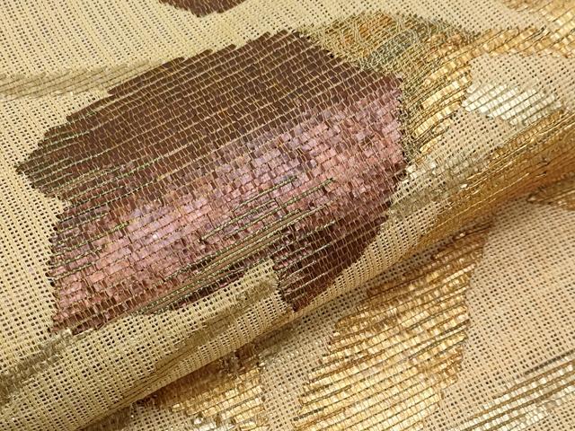 平和屋着物*夏物 六通柄袋帯 桔梗 金糸 正絹 逸品 CABH6347tx