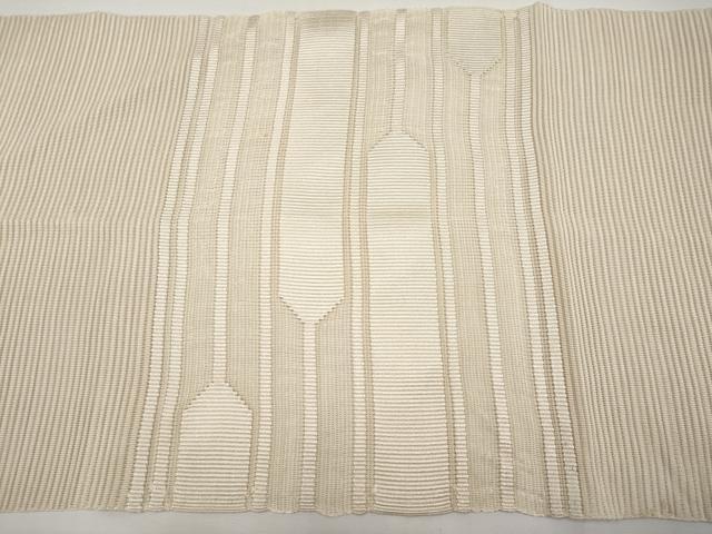 平和屋着物*夏物 八寸名古屋帯 絽綴れ 横段文 丁子色 正絹 逸品 CABH6353tx