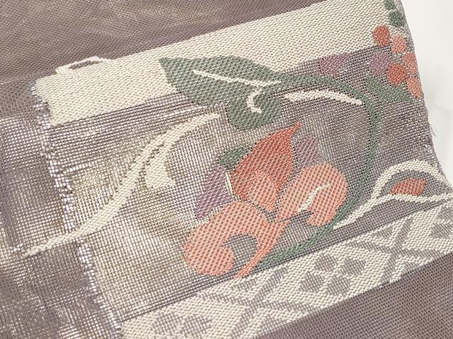 平和屋着物*夏物 太鼓柄袋帯 花唐草文 正絹 逸品 CABH6367tx