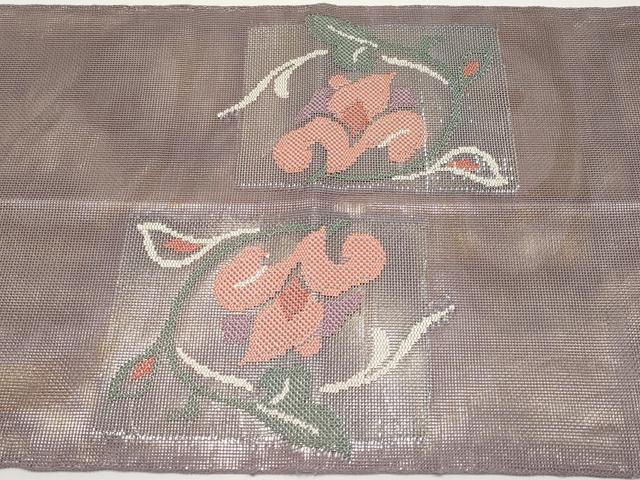 平和屋着物*夏物 太鼓柄袋帯 花唐草文 正絹 逸品 CABH6367tx